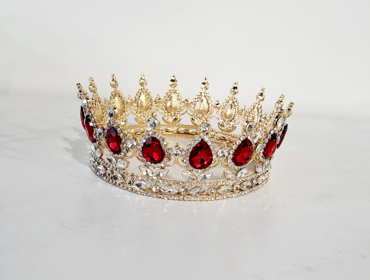 Large Red Rhinestone Crown