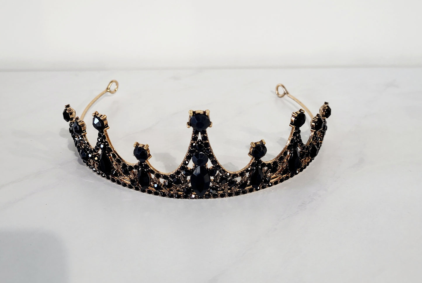 Black Large Rhinestone Crown