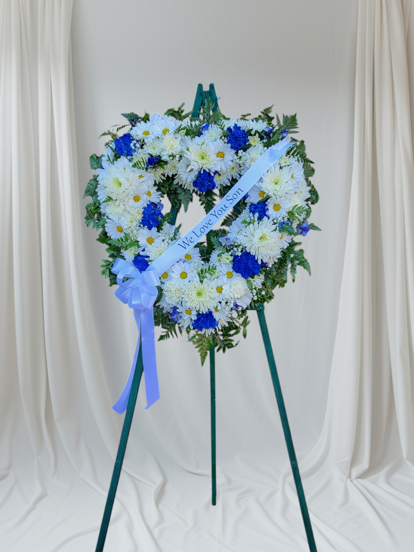 Royal Blue Carnation Standing Spray