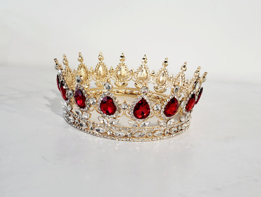 Large Red Rhinestone Crown