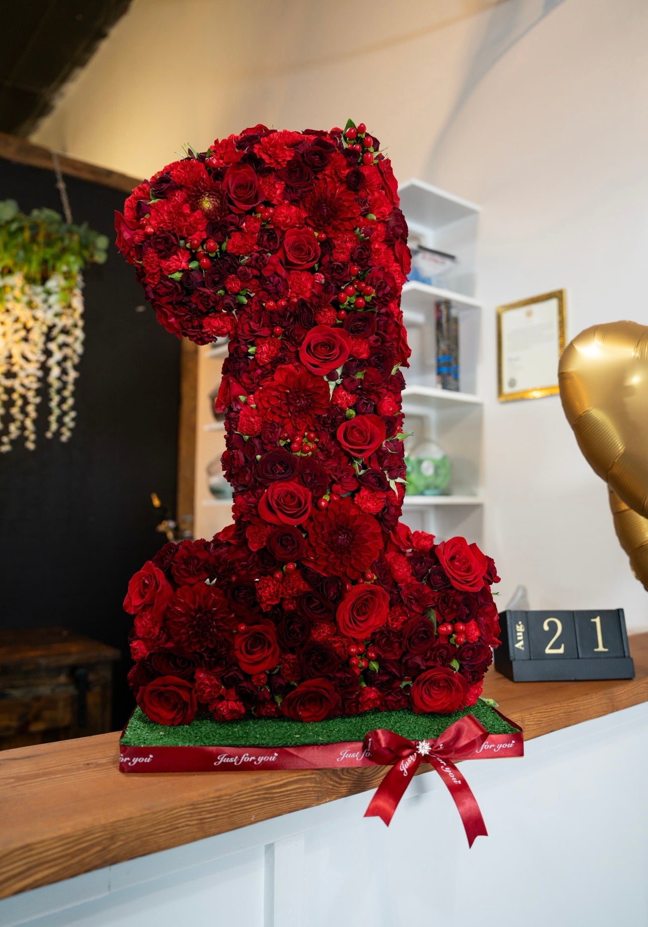 Standing Number/Letter Floral arrangement