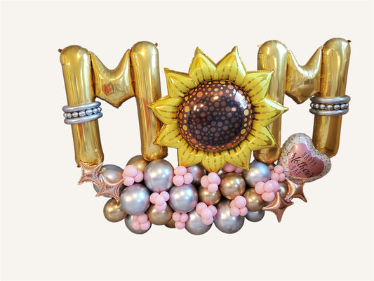 Sunflower MOM Balloon Arrangement