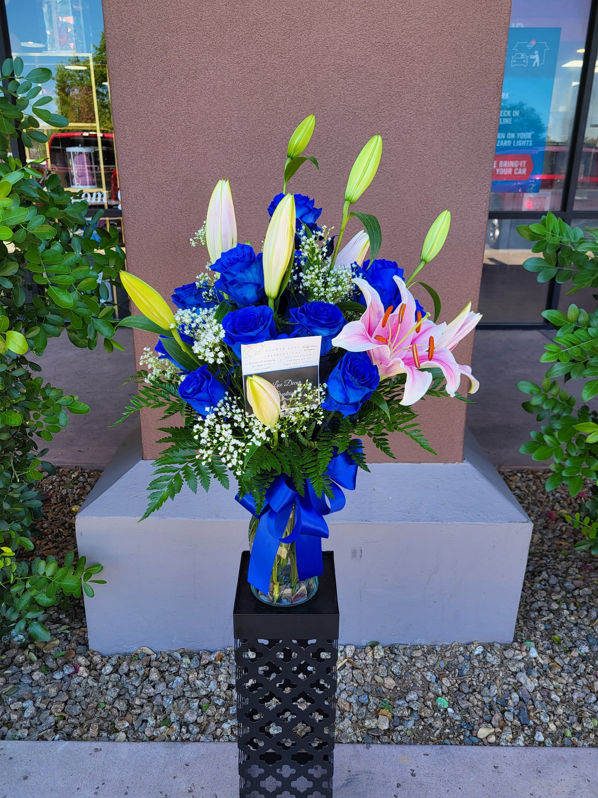 Blue Roses and Stargazer Lillies – D'Lux Decor & Creations LLC