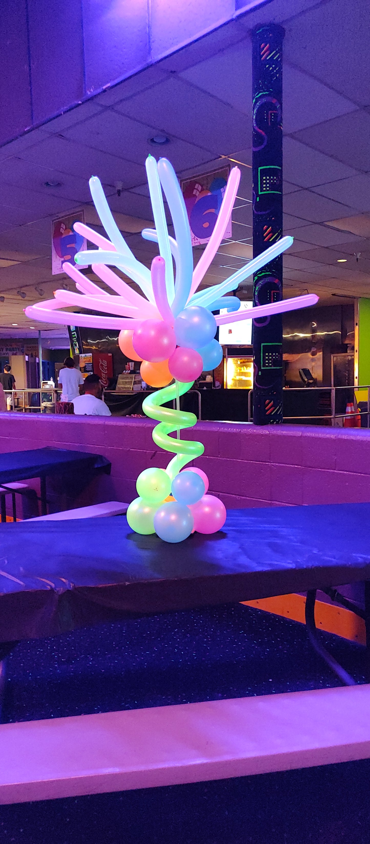 Neon Balloon Center Piece